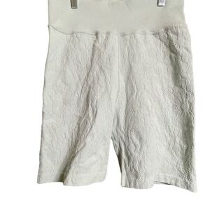 Offline By Aerie Green Floral High Waisted Shorts Size Large